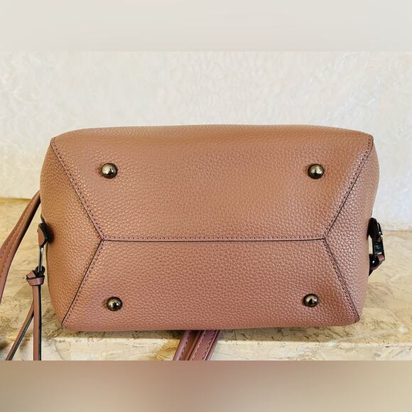 MICHAEL KORS Mauve hard pebble leather convertible tote shoulder bag crossbody - Picture 7 of 10